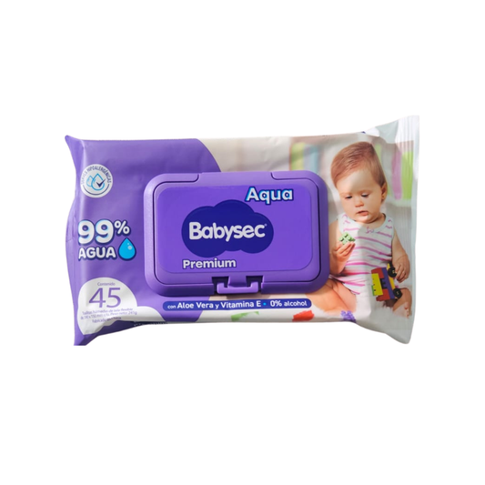 Toallitas Húmedas Babysec Hipoalergénicas Aloe Vera 45u