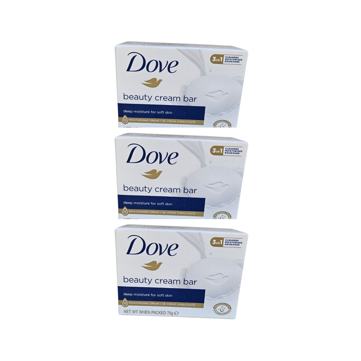 Jabón Dove 3 unidades 75g
