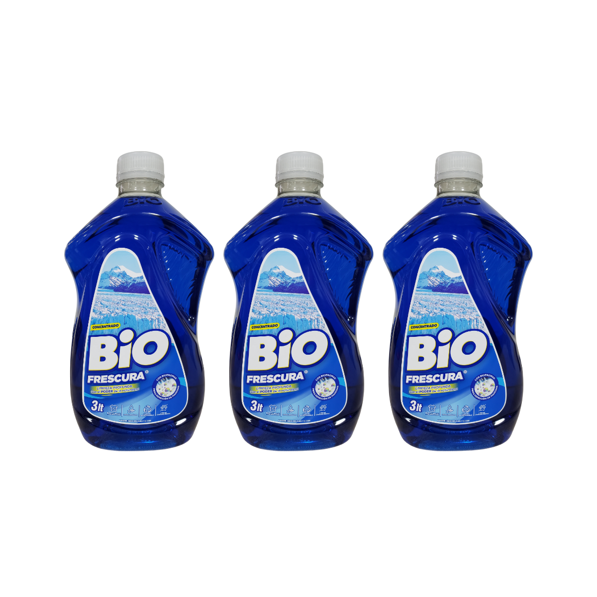 Pack 3 Detergente Liquido Bio 3lt Aroma Campos De Hielo