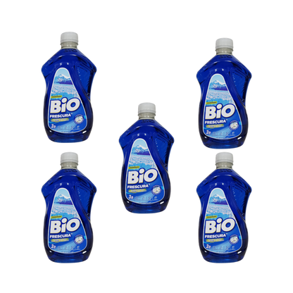 Pack 5  Detergente Liquido Bio 3lt cada uno ,Aroma Campos De Hielo