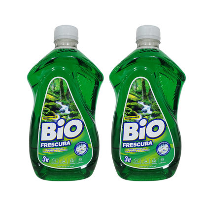 Pack 2 Detergente Liquido Bio 3lt cada uno , Aroma Bosque Nativo.