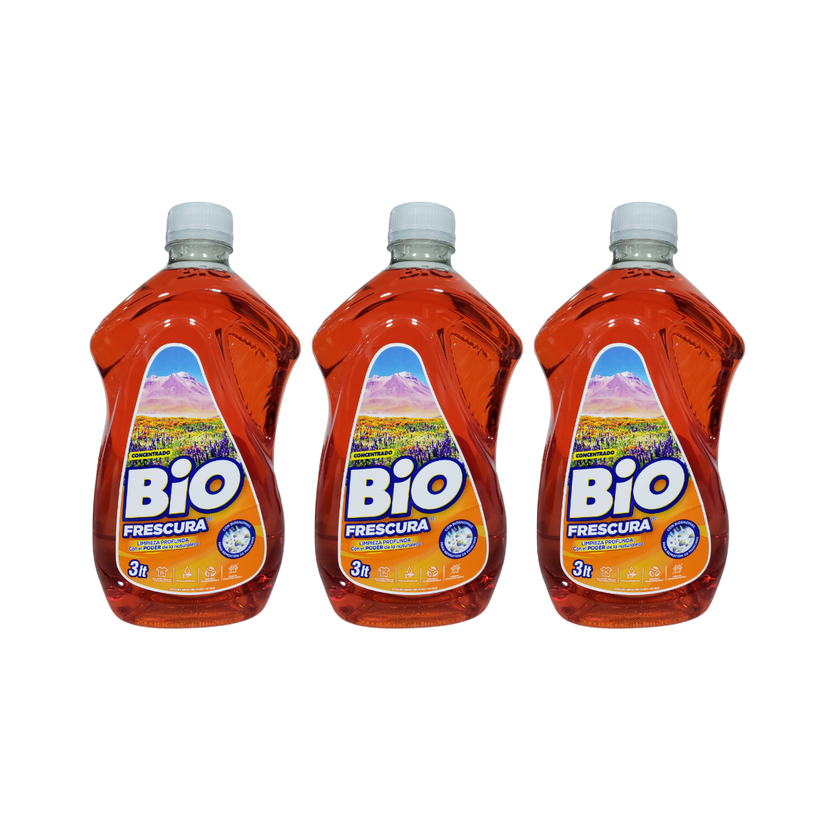 Pack 3 Detergente Liquido Bio 3lt cada uno , Aroma Desierto Florido.