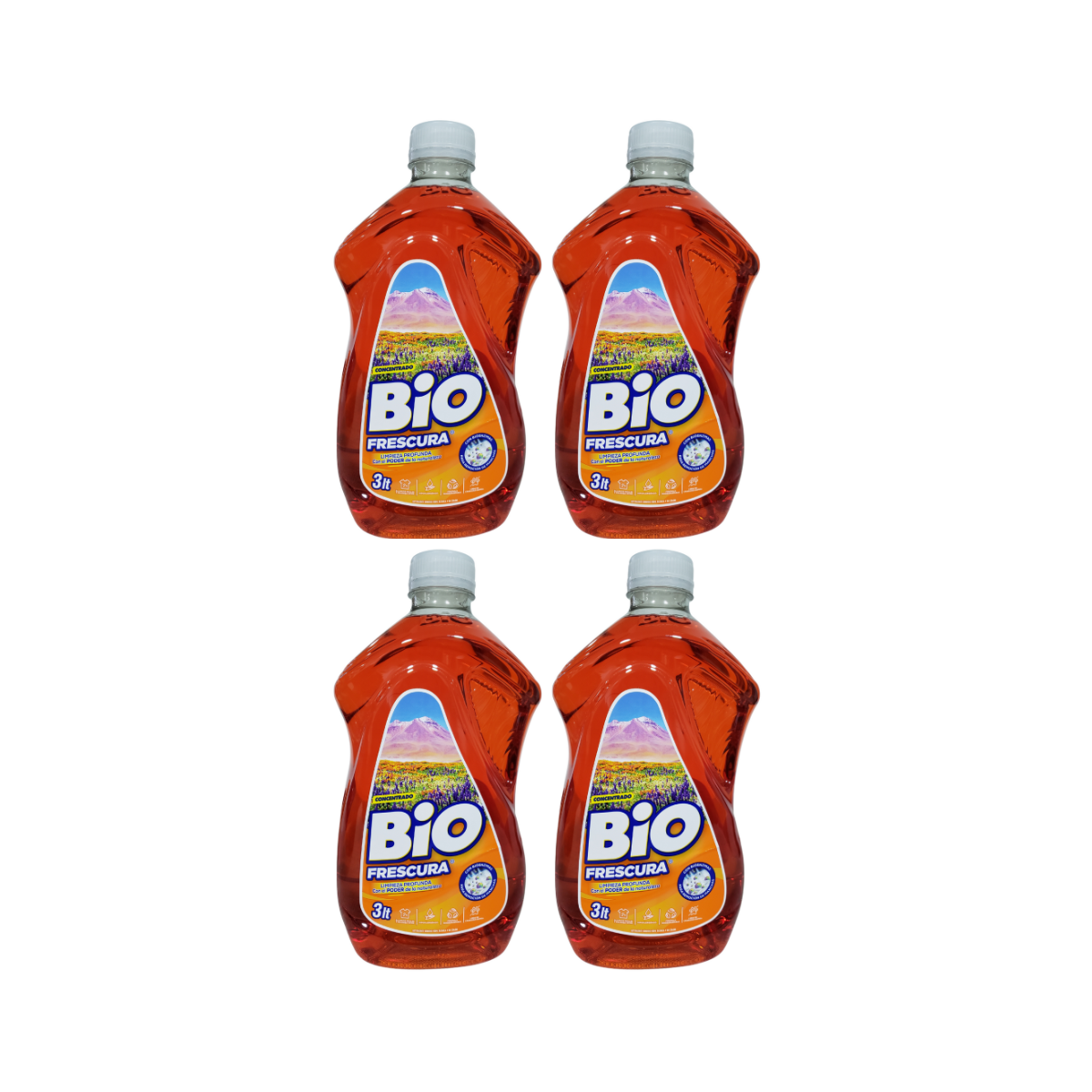 Pack 4 Detergente Liquido Bio 3lt cada uno , Aroma Desierto Florido