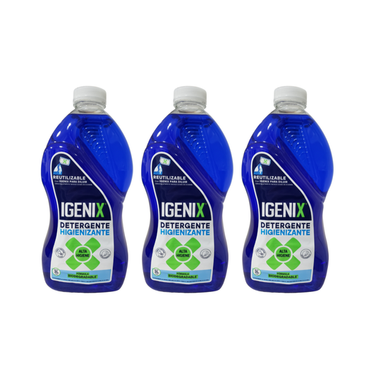 Pack 3 Detergente Líquido Igenix 3l cada uno , Limpieza Y Protección