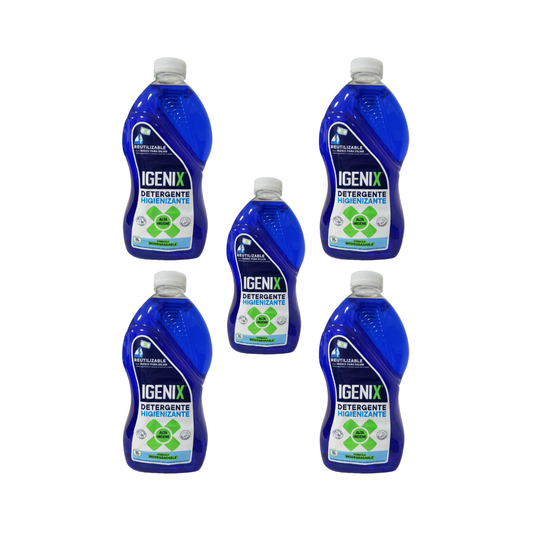 Pack 5 Detergente Líquido Igenix 3l cada uno ,Limpieza Y Protección
