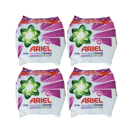 Pack 4 Detergente En Polvo Ariel Downy 700g