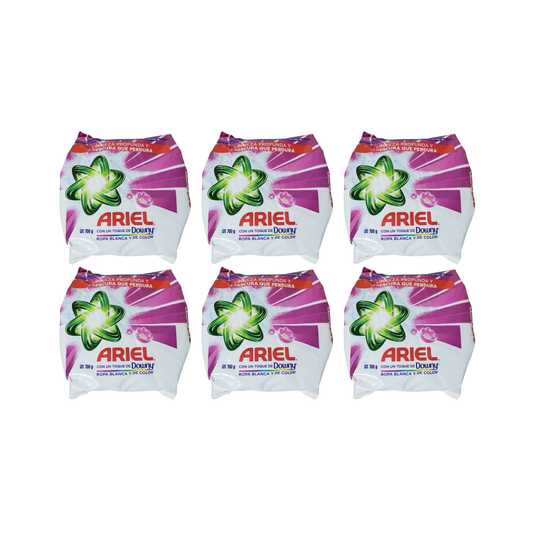 Pack 6 Detergente En Polvo Ariel Downy 700g