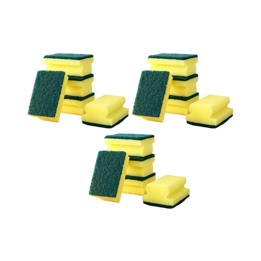 Pack 15 Esponjas Acanaladas  | Máxima Eficiencia de Limpieza