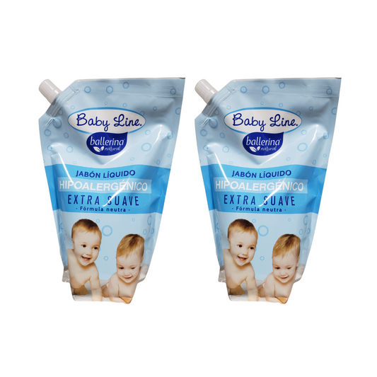 Pack 2 Jabónes líquidos Ballerina 750ml Hipoalergénico Extra Suave