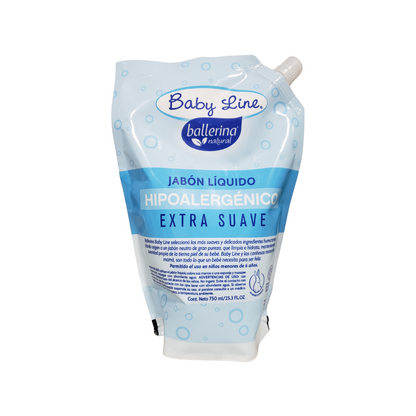 Pack 2 Jabónes líquidos Ballerina 750ml Hipoalergénico Extra Suave