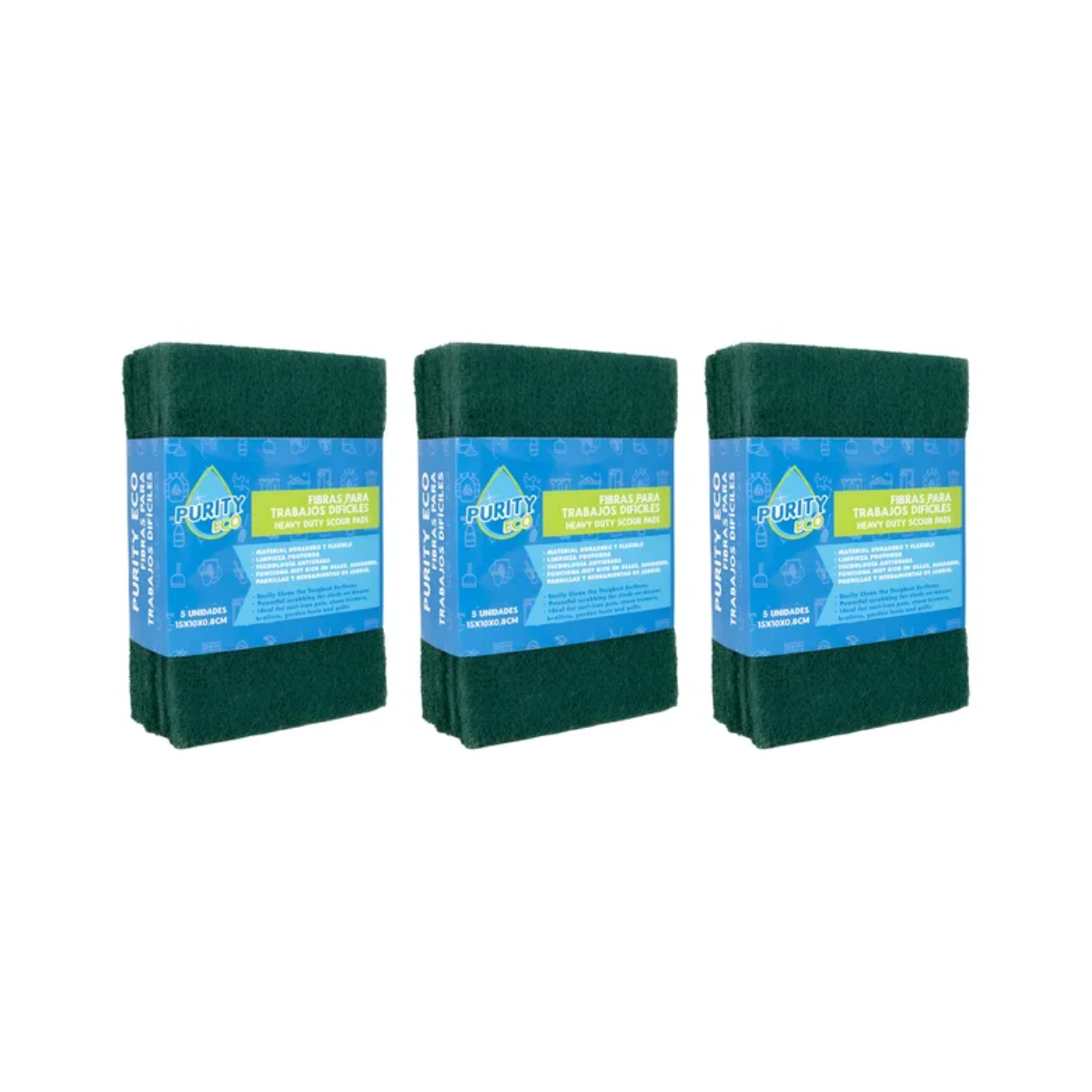 Pack 15 Fibras Abrasivas Profesionales | Remoción Intensa y Duradera