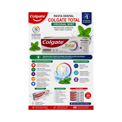 Pasta Dental Colgate Total Original Mint 75 Ml