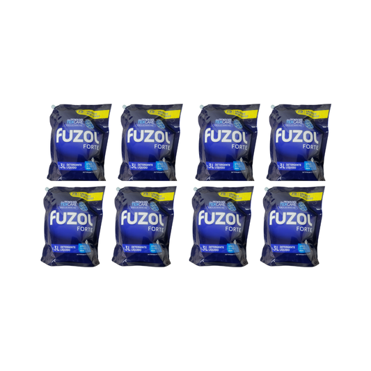 Pack 8  Detergentes Liquido  Fuzol Forte Doypack 3lt cada uno.