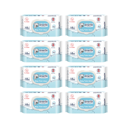 Pack 8 Paquetes Aiwibi toallitas Húmedas Biodegradables