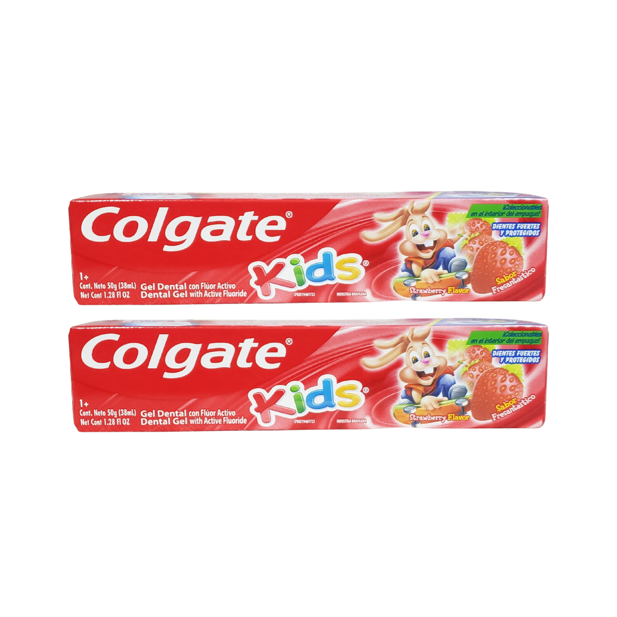 Pack 2 Pasta Dental Colgate Kids Sabor Frutilla 50g