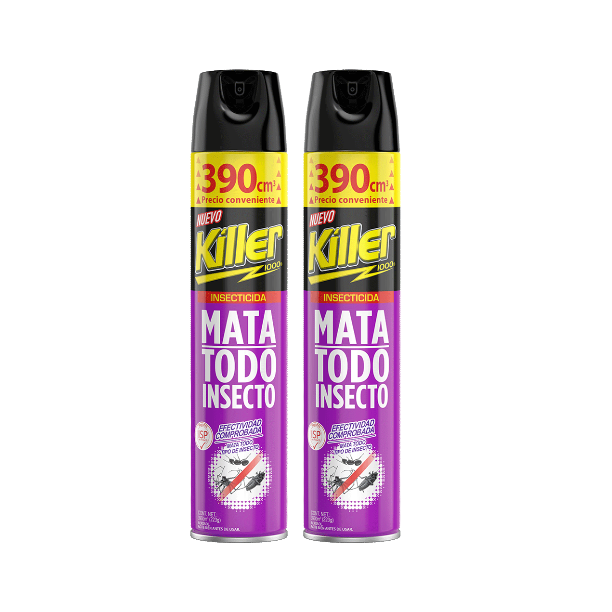Pack 2 Killer 390cc Protección Total Que Elimina Todo Insecto