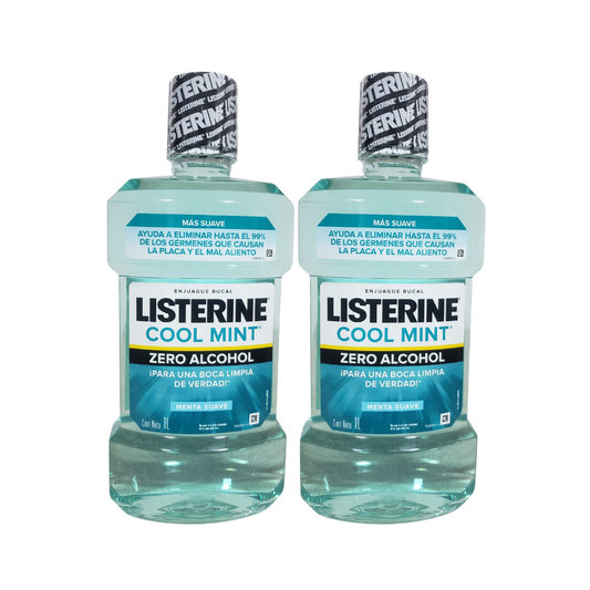 Pack  2 Enjuague Bucal Listerine 1Lt Cool Mint Protección Oral