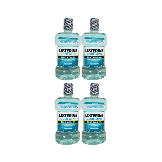 Pack  4 Enjuague Bucal Listerine 1L Cool Mint Protección Oral