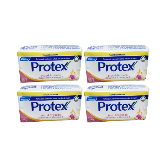 Pack 4 Jabón en Barra Protex Nutri Protect + Omega 3 125 g