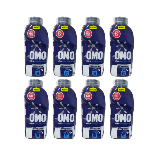 Pack 8 detergentes Omo ultraconcentrado para diluir 500ml
