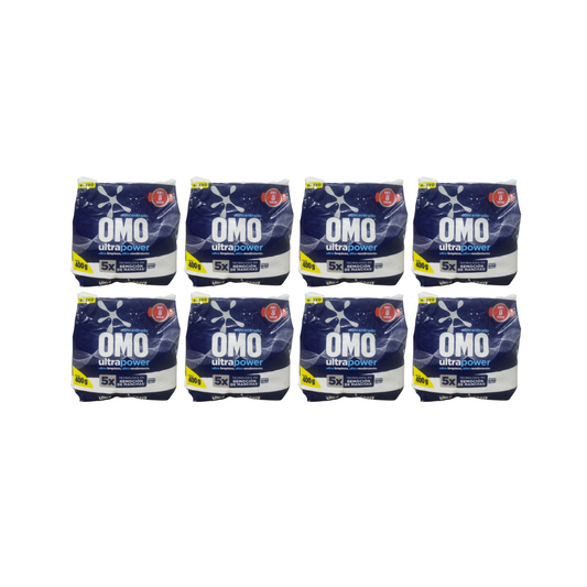 Pack 8 Omo Ultrapower En Polvo Detergente 400g