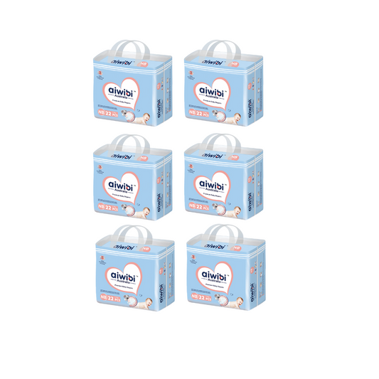 Pack 6 Pañales Premium Aiwibi Talla Recién nacido