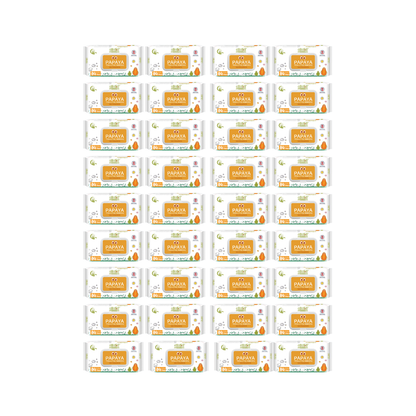 Pack 36 Paquetes Toallitas Aiwibi 99.9% Agua Con Fibra De Papaya .