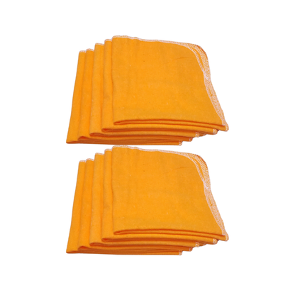 Pack 10 Paños Naranjos Franela  Antipolvo 40x35 – Superficies Limpias y Brillantes