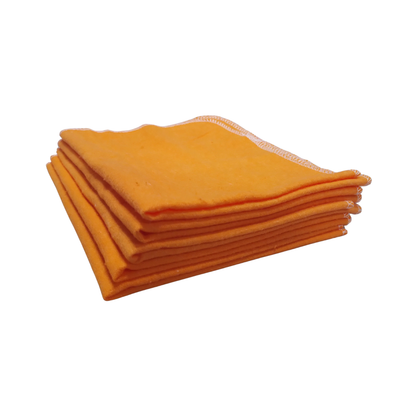 Pack 10 Paños Naranjos Franela  Antipolvo 40x35 – Superficies Limpias y Brillantes