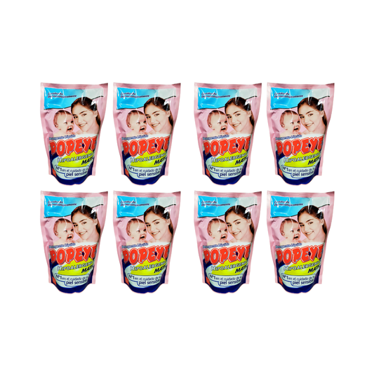 Pack 8 Detergentes Liquido Popeye Hipoalergénico 800ml cada uno