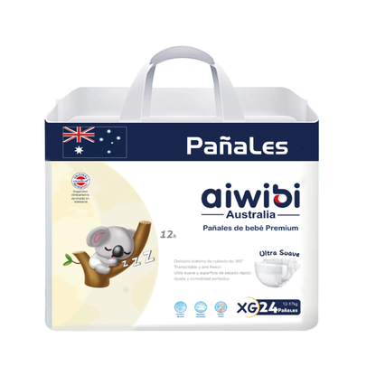Pack 2 Pañales Aiwibi Premium Talla XG