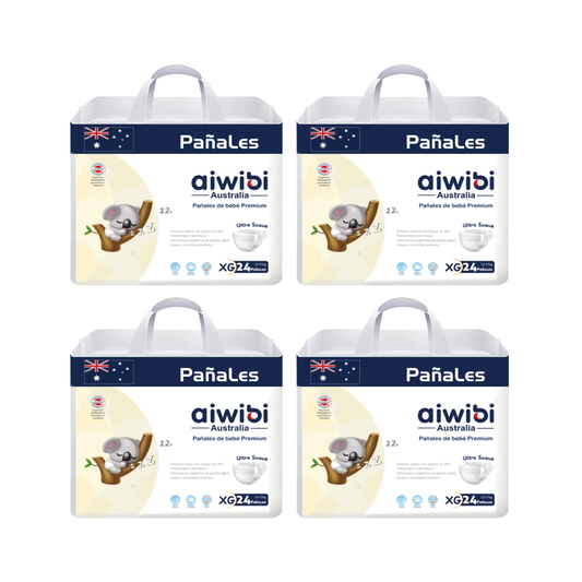 Pack 4 Pañales Aiwibi Premium Talla XG