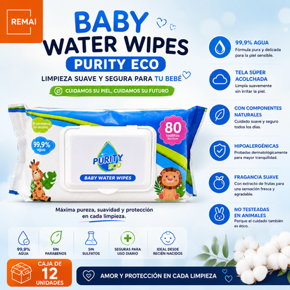 Toallitas Húmedas Bebé Purity 80 unidades