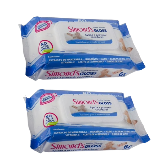 Pack 2 Toallitas Húmedas Simonds Gloss 60 Unidades
