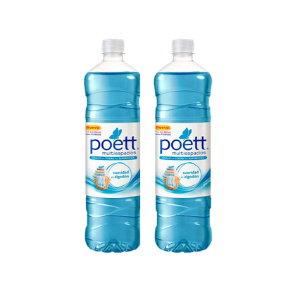 Pack 2 limpiapisos poett 900ml Suavidad de Algodón