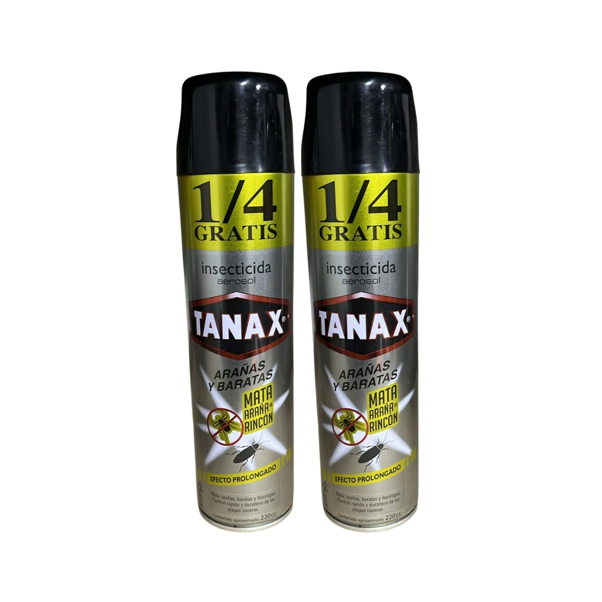 Pack 2 Insecticida Tanax en Aerosol  220cc Elimin arañas y Cucarachas