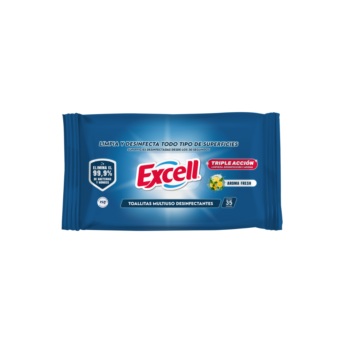 Pack 2 Toallitas Desinfectantes Excell 70 Unidades